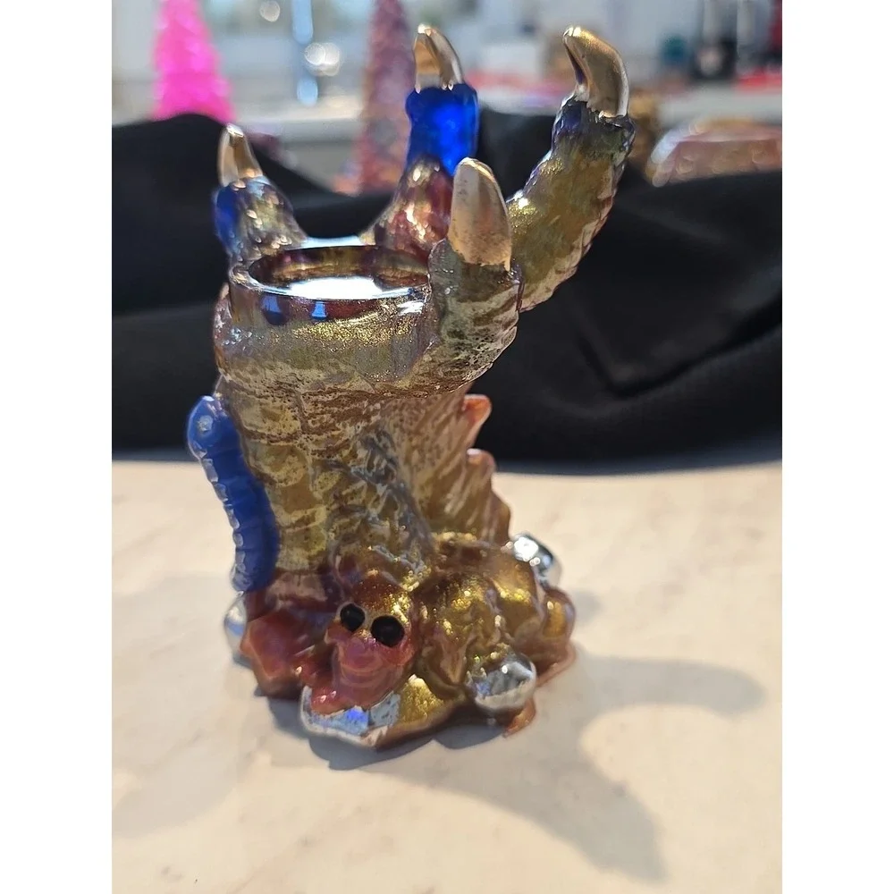 Handmade Resin Dragon Claw Tea Lite Or‎ Crystal Ball Holder  Decoration Gift 652